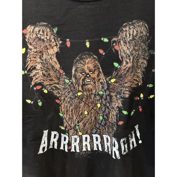 Star Wars Arrrgh! Chewie Tangled Lights Christmas Sweatshirt - Size Medium - Picture 2 of 5